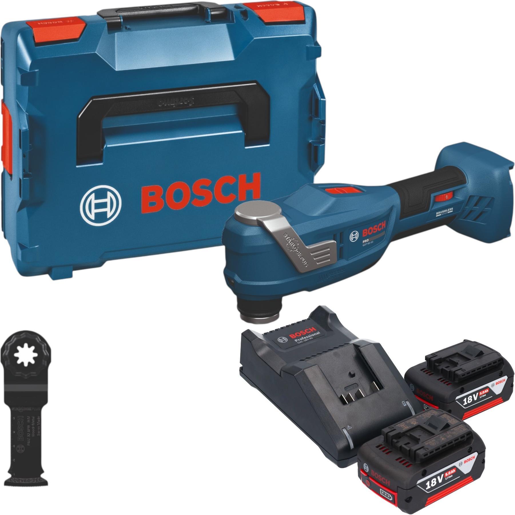 Bosch Professional, Elettroutensile multifunzionale, Utensile multifunzione a batteria Bosch GOP 18V-30 18 V Starlock Plus Brushless ( 06018G3001 ) +