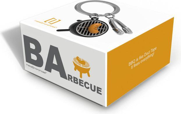 Actual product image Metalmorphose Keyring BBQ Sausage