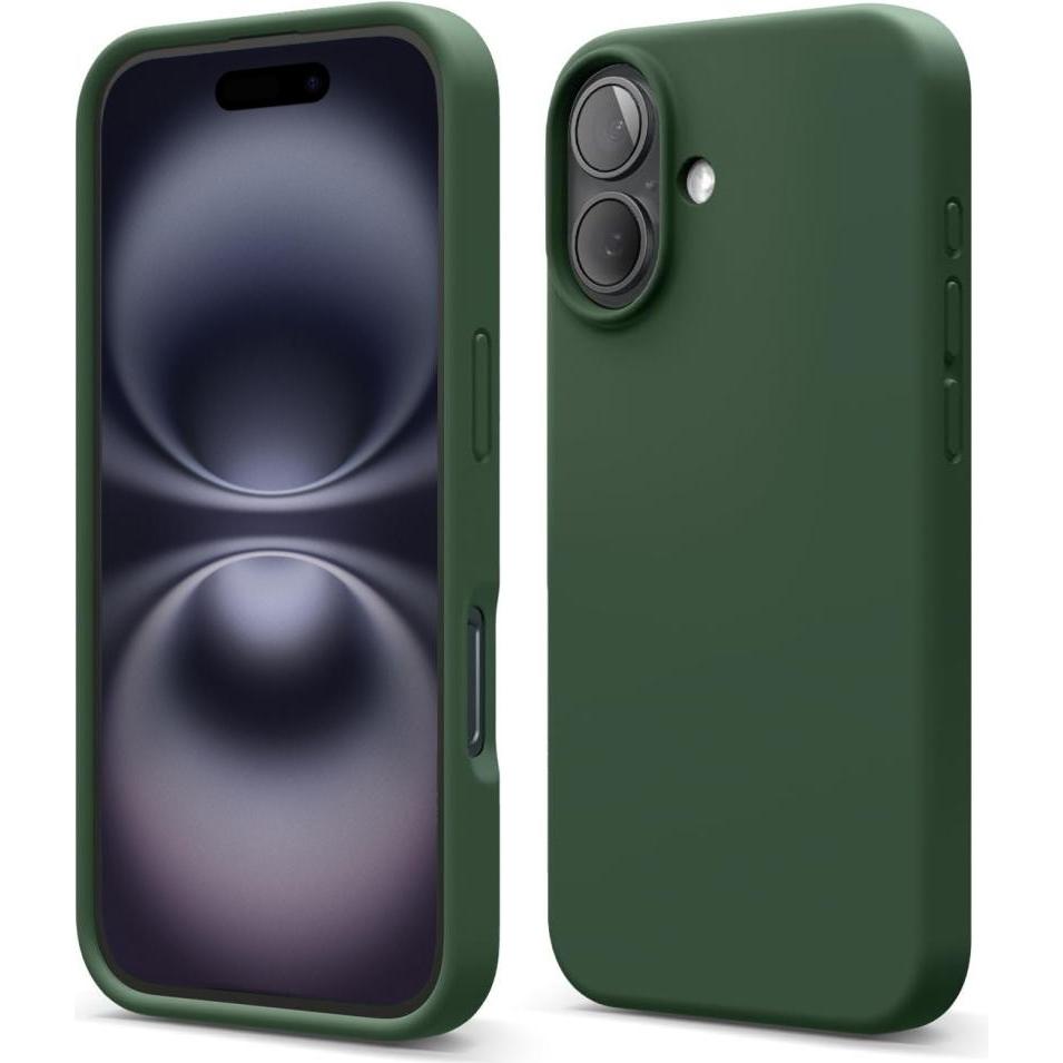 Screenguard Liquid Silicone Case (Apple iPhone 16 Plus), Smartphone Hülle, Grün