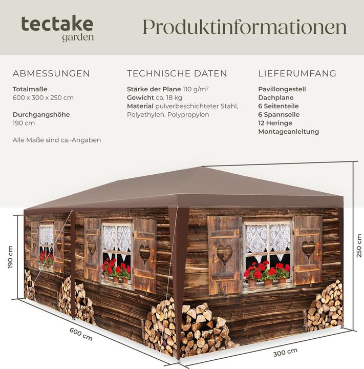 Produktbild tectake Almchalet (600 cm, 300 cm)