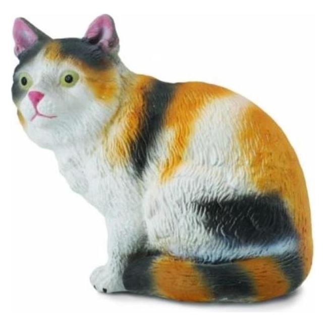 Collecta Hauskatze Sitzend - Dreifarbig