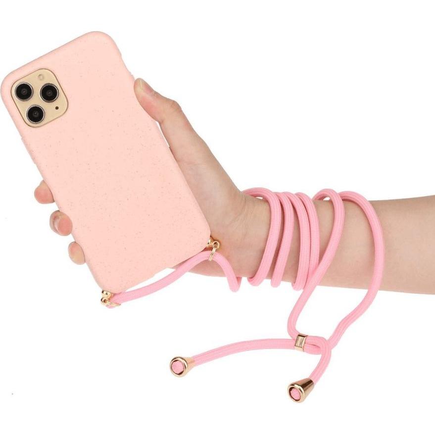 Thumbnail - Cover-Discount iPhone 15 Pro - Eco-Friendly Hülle mit Kette rosa (Apple iPhone 15 Pro), Smartphone Hülle, Rosa