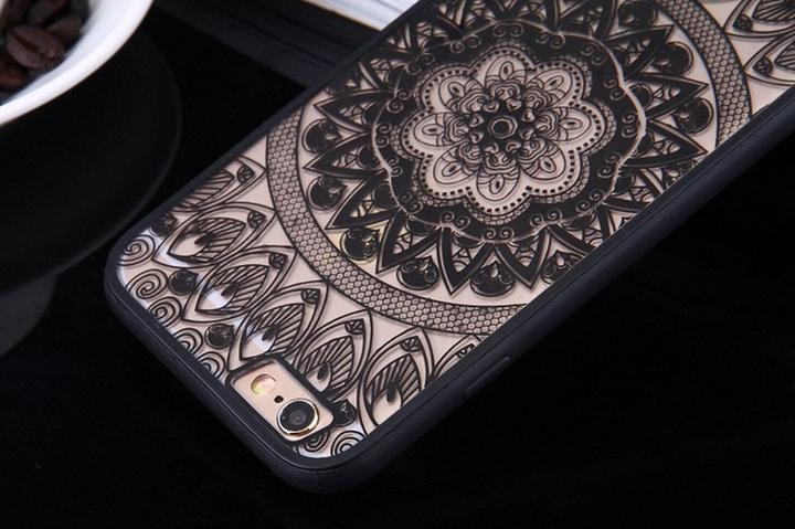 Produktbild König Design Apple iPhone SE 2022 Handyhülle Mandala Case Cover Schutzhülle Bumper Schwarz