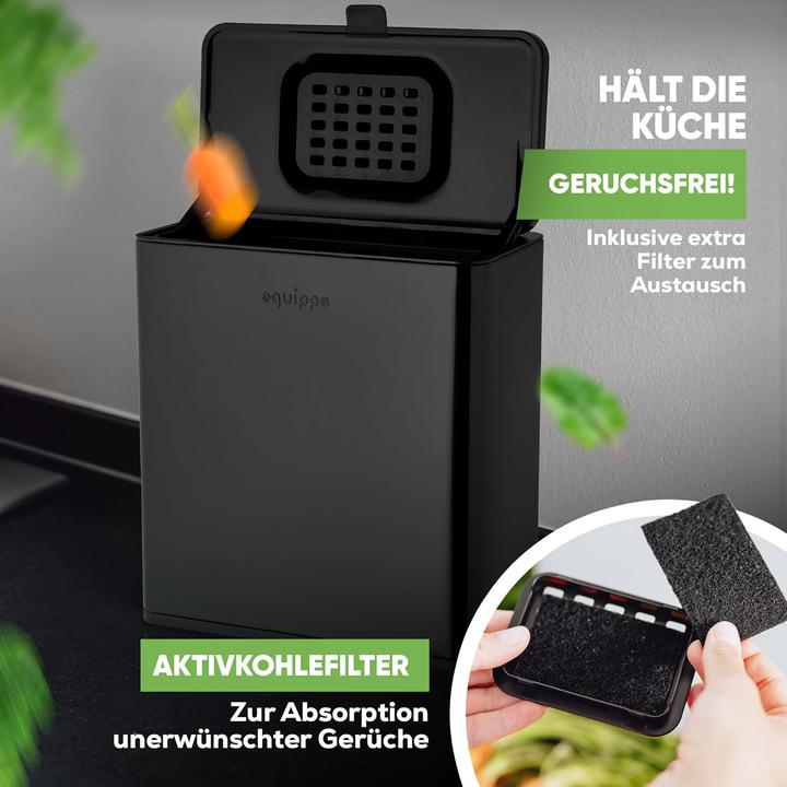 Immagine prodotto equipps Komposteimer mit Geruchsfilter (6 l)