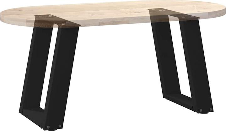 Immagine prodotto vidaXL Gambe del tavolino a U 2 pezzi nero 38x(42-43) cm gamba del tavolo in acciaio