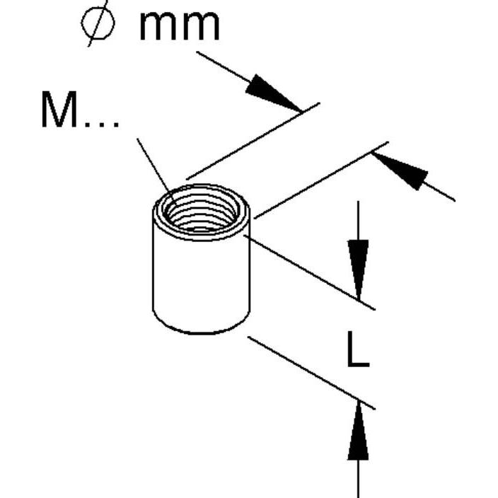 Thumbnail - Kleinhuis GmbH Co. KG Verbindungsmuffe M10X1 MS, Kabel Zubehör, Silber