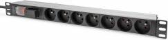 Immagine prodotto Digitus Socket strip with aluminum profile and switch, 7-way CEE 7/5 sockets, 2 m cable with surge protectio (7x, CEE 7/5, 2 m)
