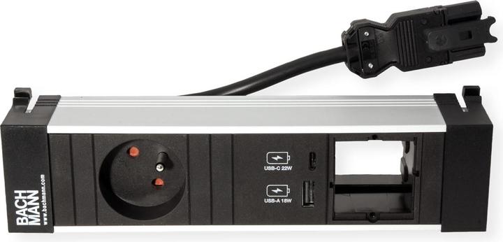 Produktbild Bachmann POWER FRAME S 1xUTE 916.5271xUSB A&C 22W 1xCM 0,2m GST18 (1 x, CEE 7/5, CEE 7/3, 0.20 m)