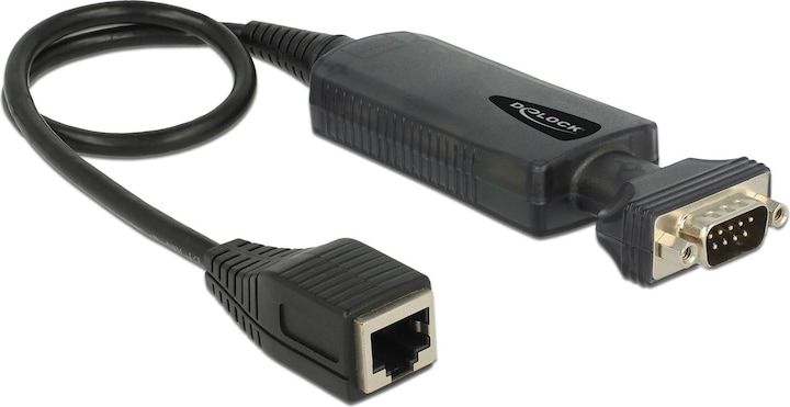 Produktbild Delock RS232 zu LAN Konverter, schwarz (VGA, 4.80 cm)