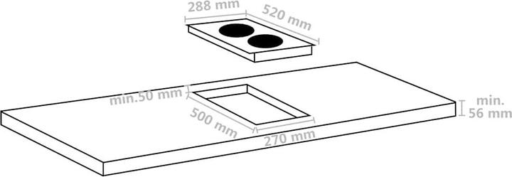 Produktbild vidaXL Kochfeld (28.80 cm, Induktionskochfeld)