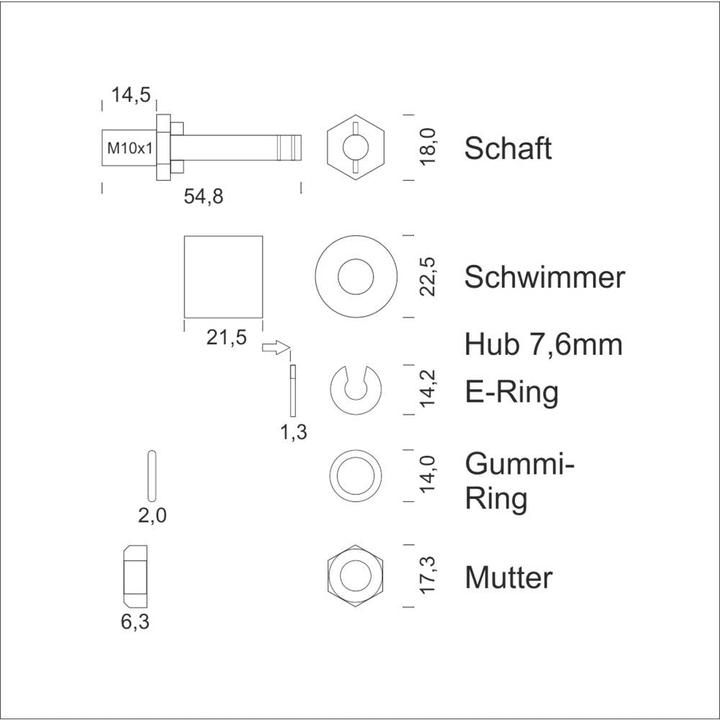 Produktbild Schabus Mini Schwimmerschalter SHT 8060 Aktiver