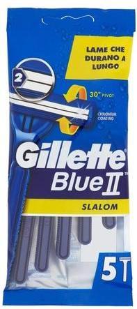 Actual product image Gillette Blue II Slalom Disposable Razor - Pack of 5