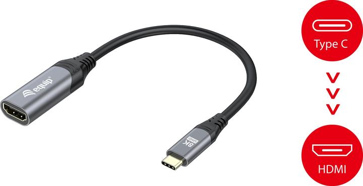 Immagine prodotto equip Adattatore USB-C -> HDMI 2.1 8K60Hz 0.15m gr (HDMI, 15 cm)
