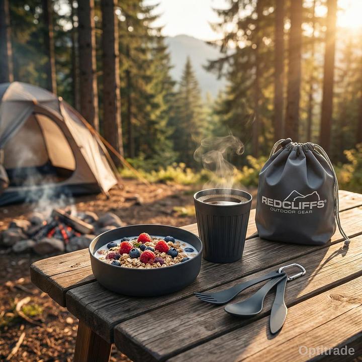 Actual product image Redcliffs Camping crockery set with transport bag