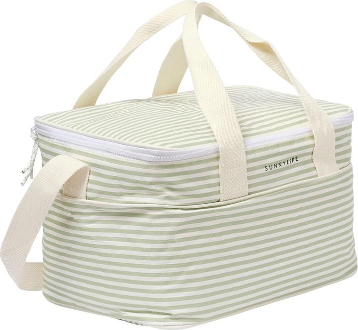Actual product image Sunnylife Light Cooler Bag Sea Sage Stripe