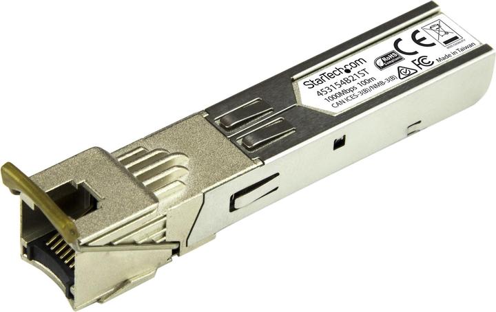 Actual product image StarTech Giagbit copper RJ45 SFP transceiver module - HP 453154-B21 compatible SFP - 1000Base-T - Mini GBIC