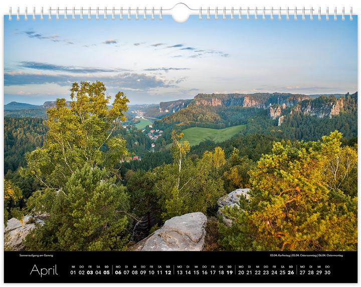 Produktbild Kalender Schsische Schweiz 2026 (40 x 30 cm, Kein Einband, Deutsch)