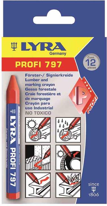 Produktbild Lyra Försterkreide 797 Rot, 12 Stück (12 x)