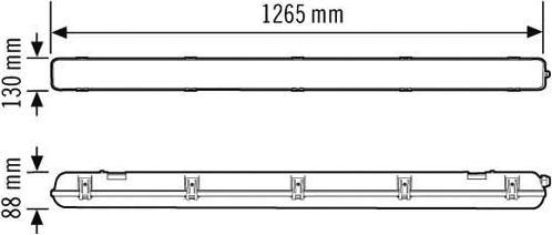 Actual product image Esylux LED moisture-proof luminaire 4000K ON/OFF (3600 lm)