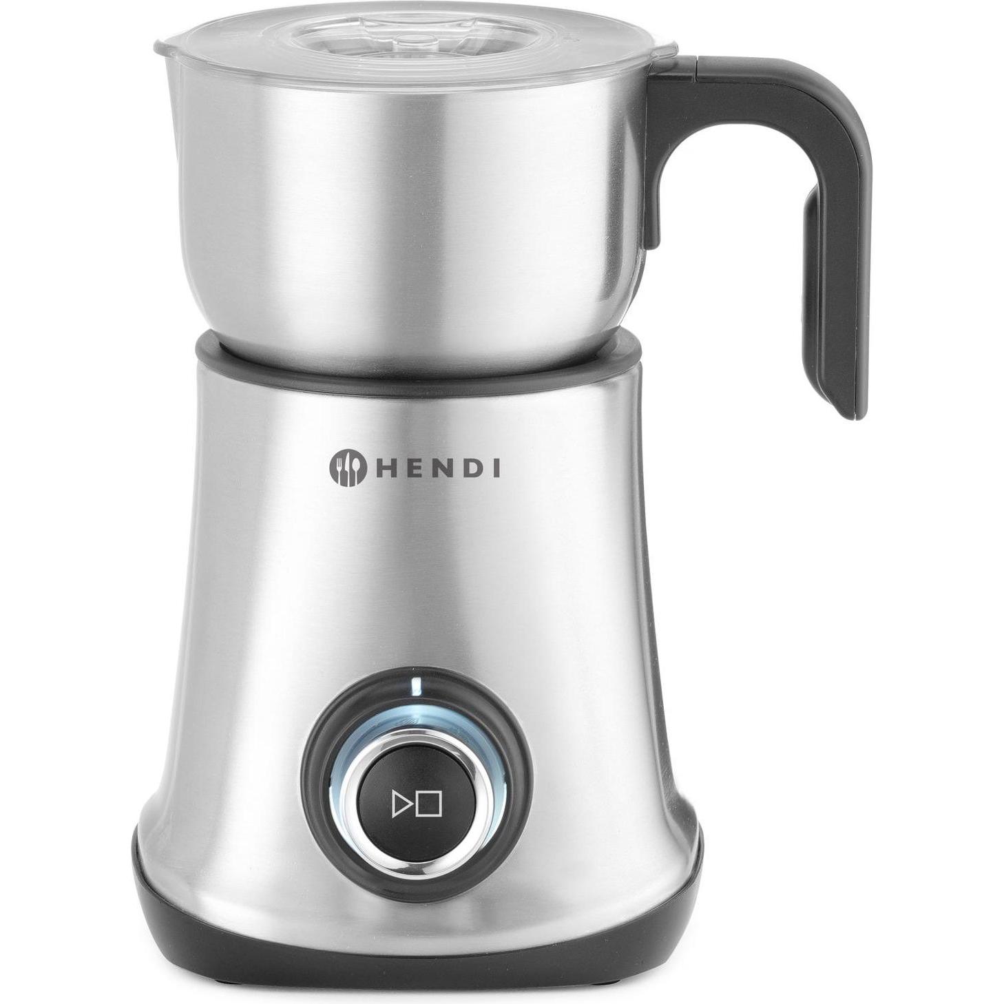 Hendi Melkopschuimer Electrisch - 0,3 Liter - 6 Functies - RVS/Zwart, Milchaufschäumer, Silber