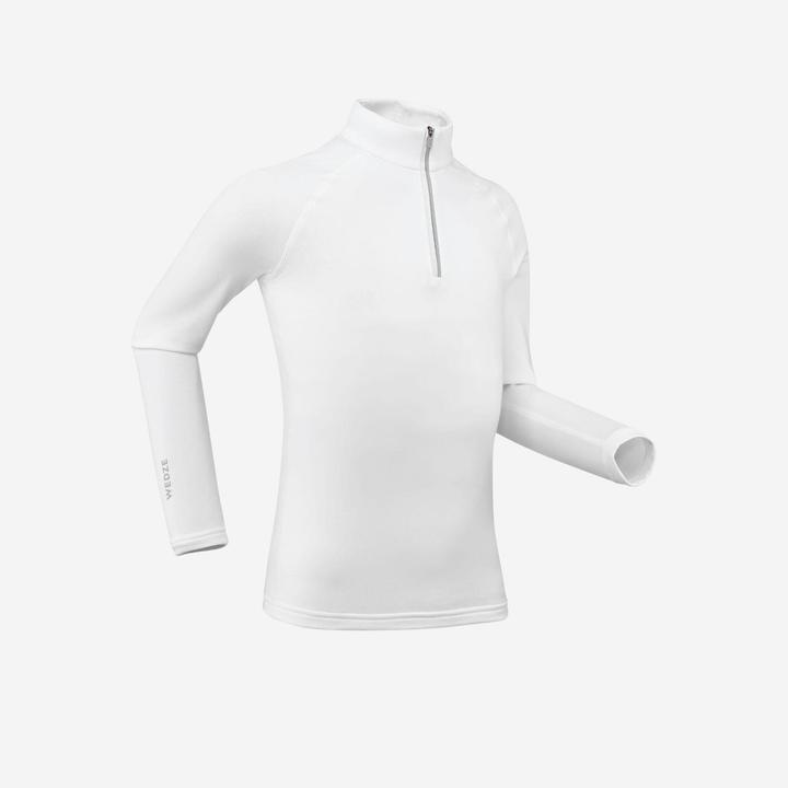 Actual product image Wedze Skiunterhemd Kinder 1/2-Reissverschluss warm - BL500 weiss (164)