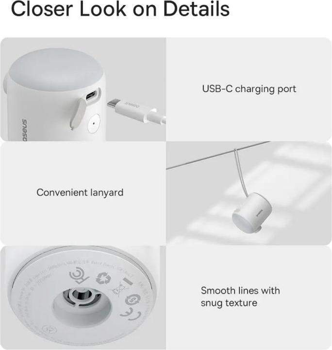 Actual product image Baseus Portable Air Pump PocketGo (White)