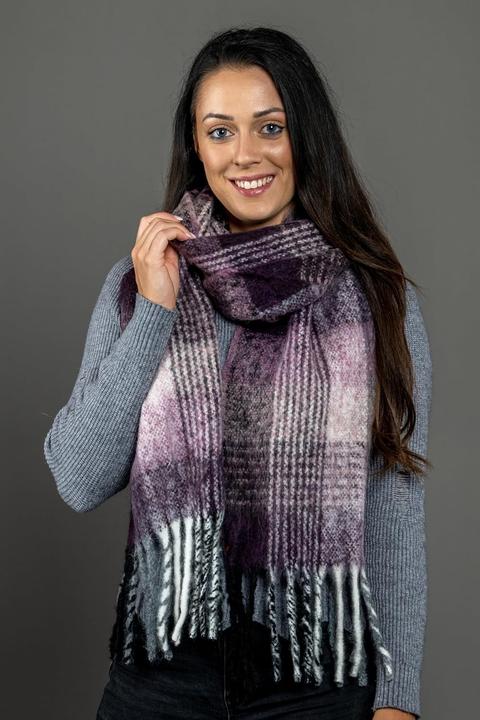 Produktbild Collezione Alessandro Sciarpa a Quadri Beth con Frange