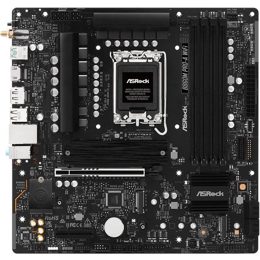 AsRock B860M Pro-A WiFi DDR5 Intel S retail (LGA 1851, Intel B860, mATX), Mainboard