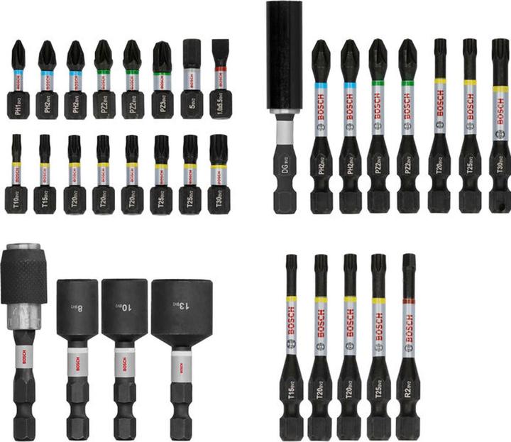 Produktbild Bosch Professional Zubehör PRO Impact Schrauberbit-Set (Innensechskant, Kreuz Phillips PH, Kreuz Pozidriv PZ)
