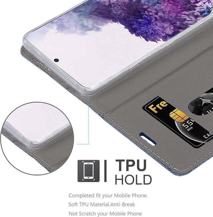 Produktbild Cadorabo Book Jeans Optik Cover (Samsung Galaxy S20)
