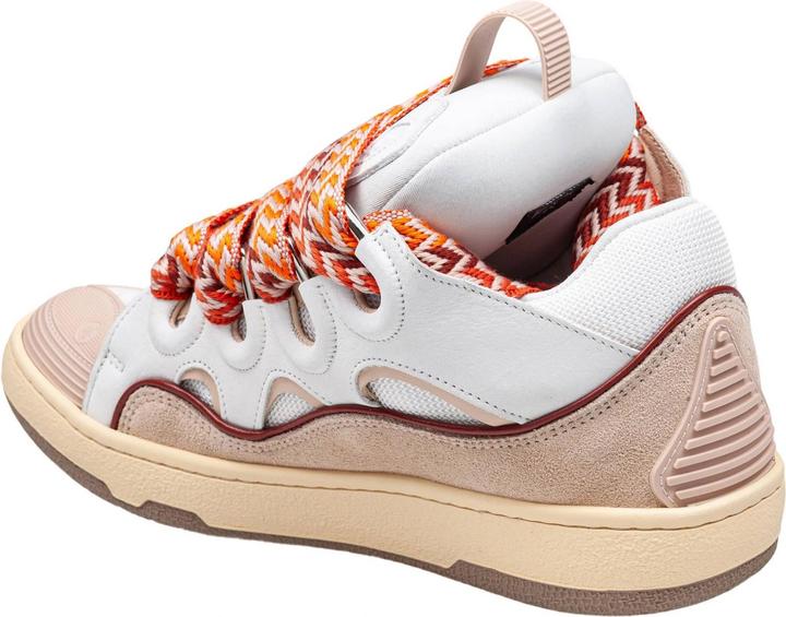 Produktbild Lanvin curb sneakers in white and peach leather (42)