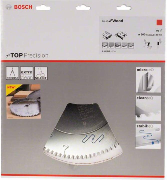 Immagine prodotto Bosch Professional Zubehör Lama circolare Top Precision Best for Wood, 300 x 30 x 3,2 mm, 96