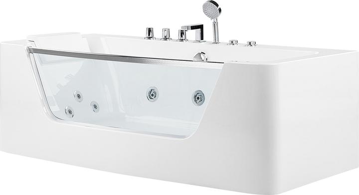 Image du produit Beliani Baignoire à hydromassage blanche rectangulaire 170 x 85 cm BARRANCA (220 l, 170 cm, 85 cm)