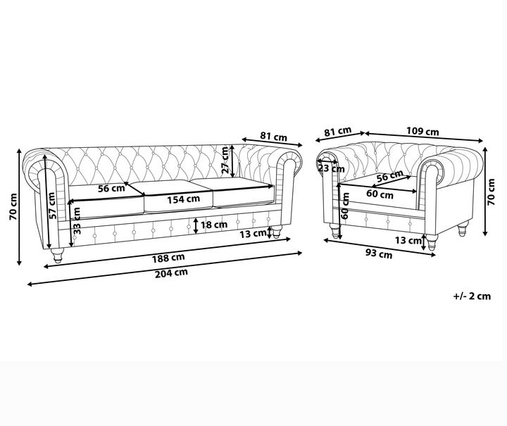 Produktbild Beliani Chesterfield