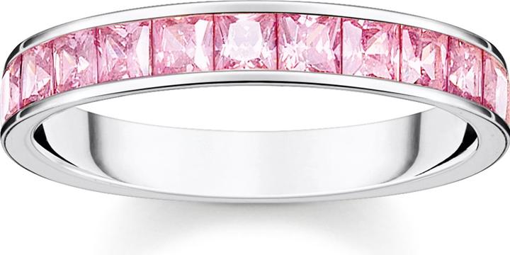 Immagine prodotto Thomas Sabo Anello con pietre rosa pavé in argento (50, 925 Argento)