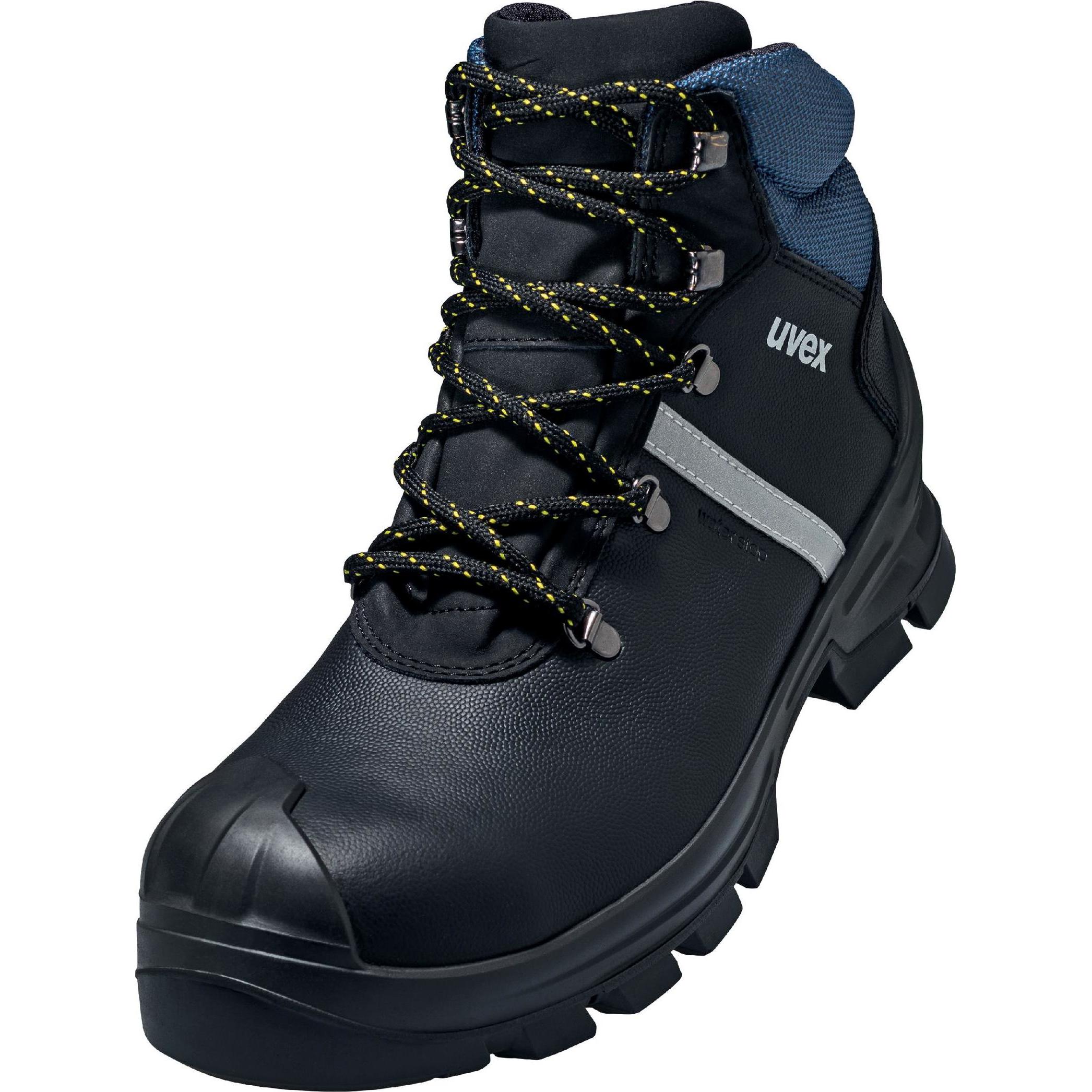 Uvex Safety, Sicherheitsschuhe, 6512145 Sicherheitsstiefel S3 Schuhgrösse (EU): 45 Schwarz, Blau 1 Paar (S3, 45)