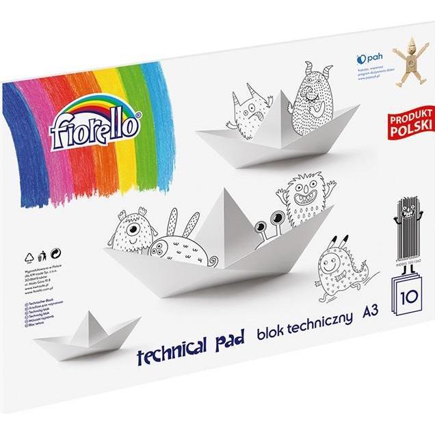 GrandHall, Quaderni + Bloc notes, Technischer Block A3/10K weiss FIORELLO (A3)