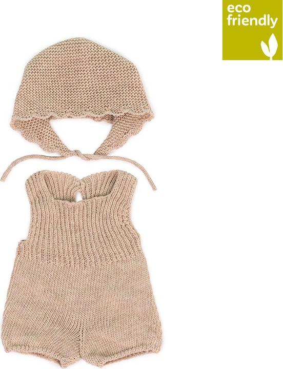 Miniland Kleiderset Strick Strampler & Mütze