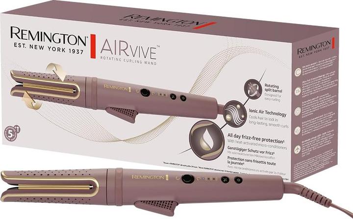 Actual product image Remington Ionic rotating curling iron with ceramic coating, digital temperature control, automatic shut-off
