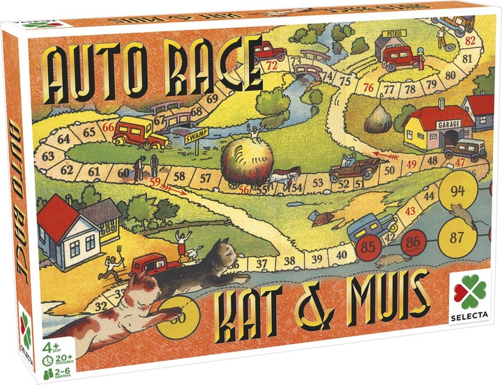 Produktbild Selecta Spielzeug Brettspiel Spiele aus der Vergangenheit - Autorennen/Katz & Maus