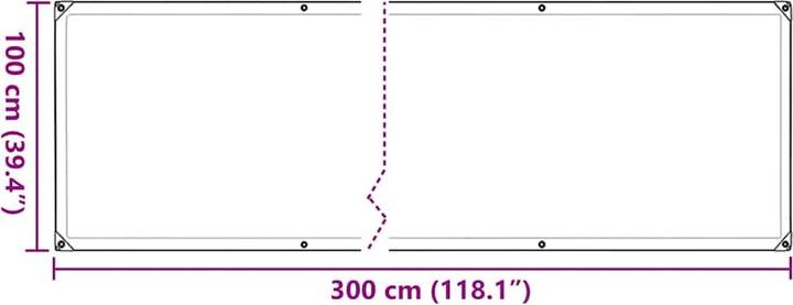 Produktbild vidaXL Transparente Plane mit Ösen 1x3 m Polyethylen durchsichtige Plane (1 x 3 m)