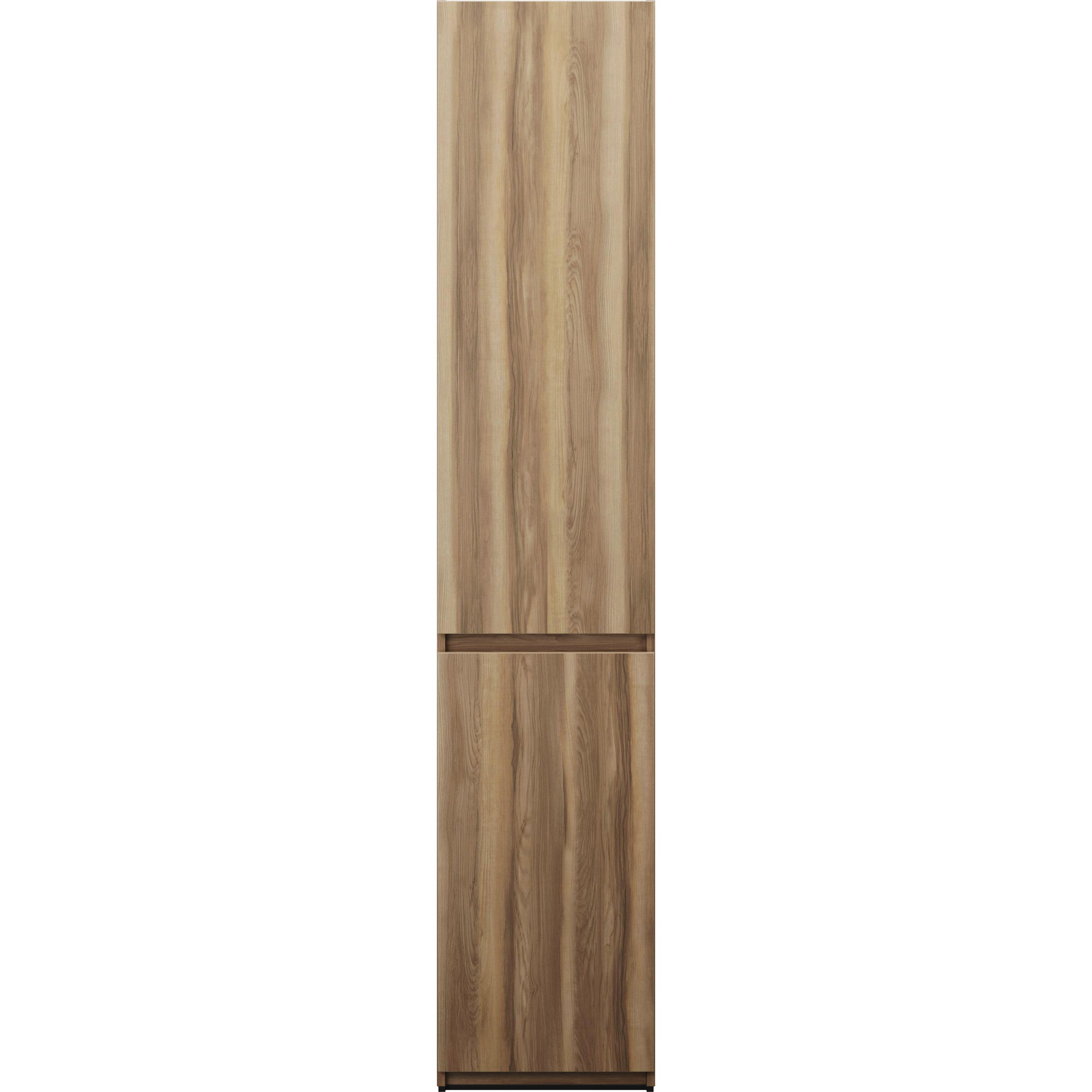 burgbad, Badezimmerschrank, Lin20 Hochschrank Bodenstehend mit 2 Türen, 2 Winkelablagen, Tiefe 245mm, Türanschlag rech