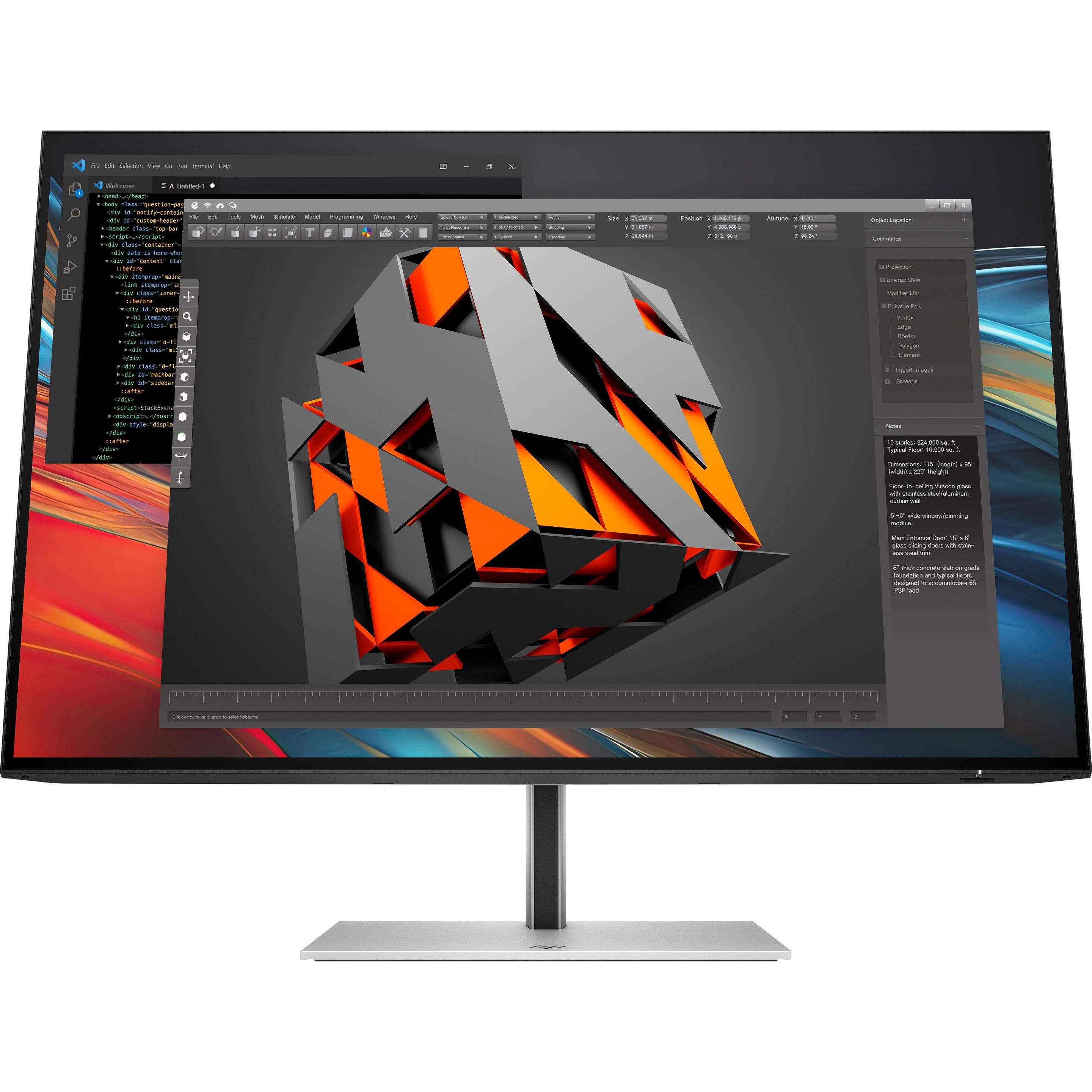 HP Series 7 Pro (24") Inch Wuxga (1920 x 1200 Pixel, 24"), Monitor, Silber