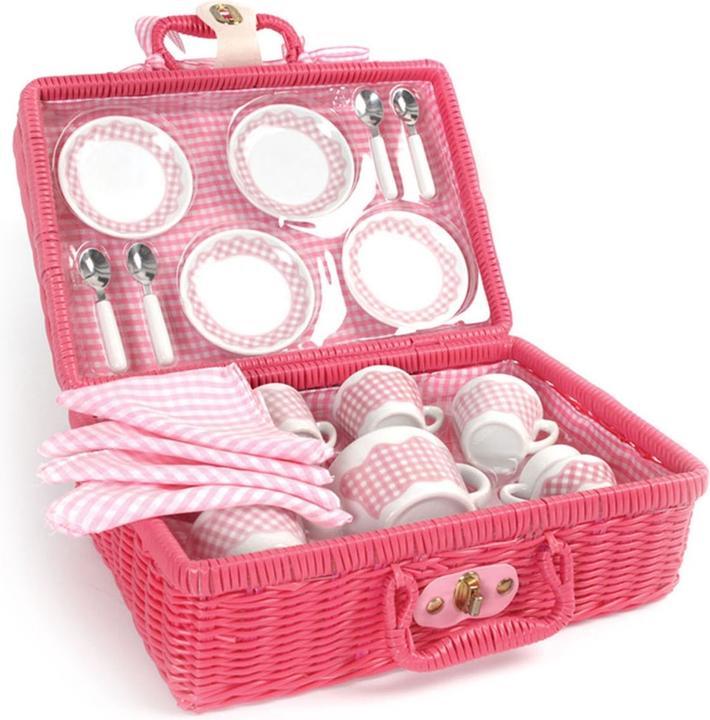 Bigjigs Picnic set in pink suitcase