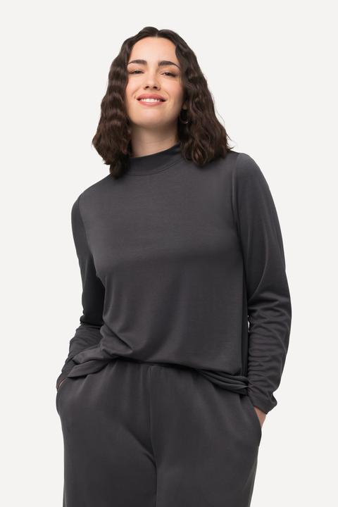 Immagine prodotto Ulla Popken Maglia classica in misto modal con collo alto e maniche lunghe (54)