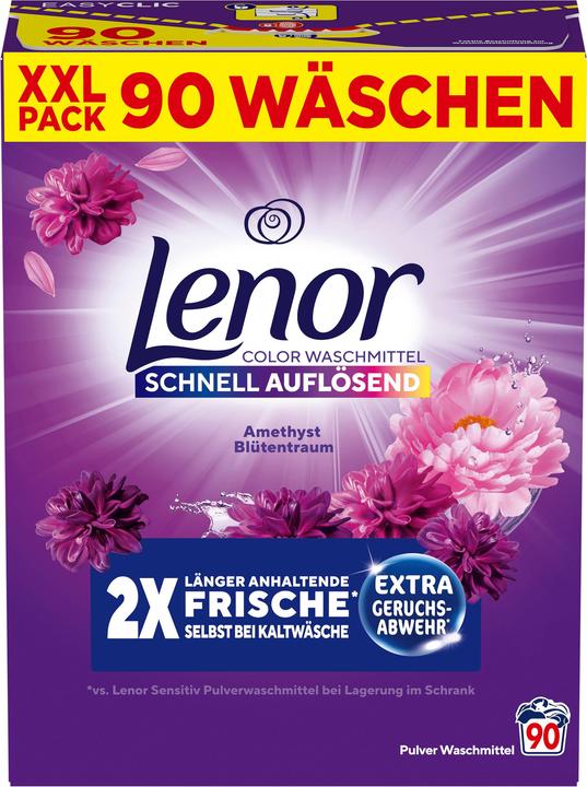 Lenor WM Pulver Amethyst & Blütentraum 4.5KG Waschmittel 90 WL (90 Washing cycles, Washing powder)