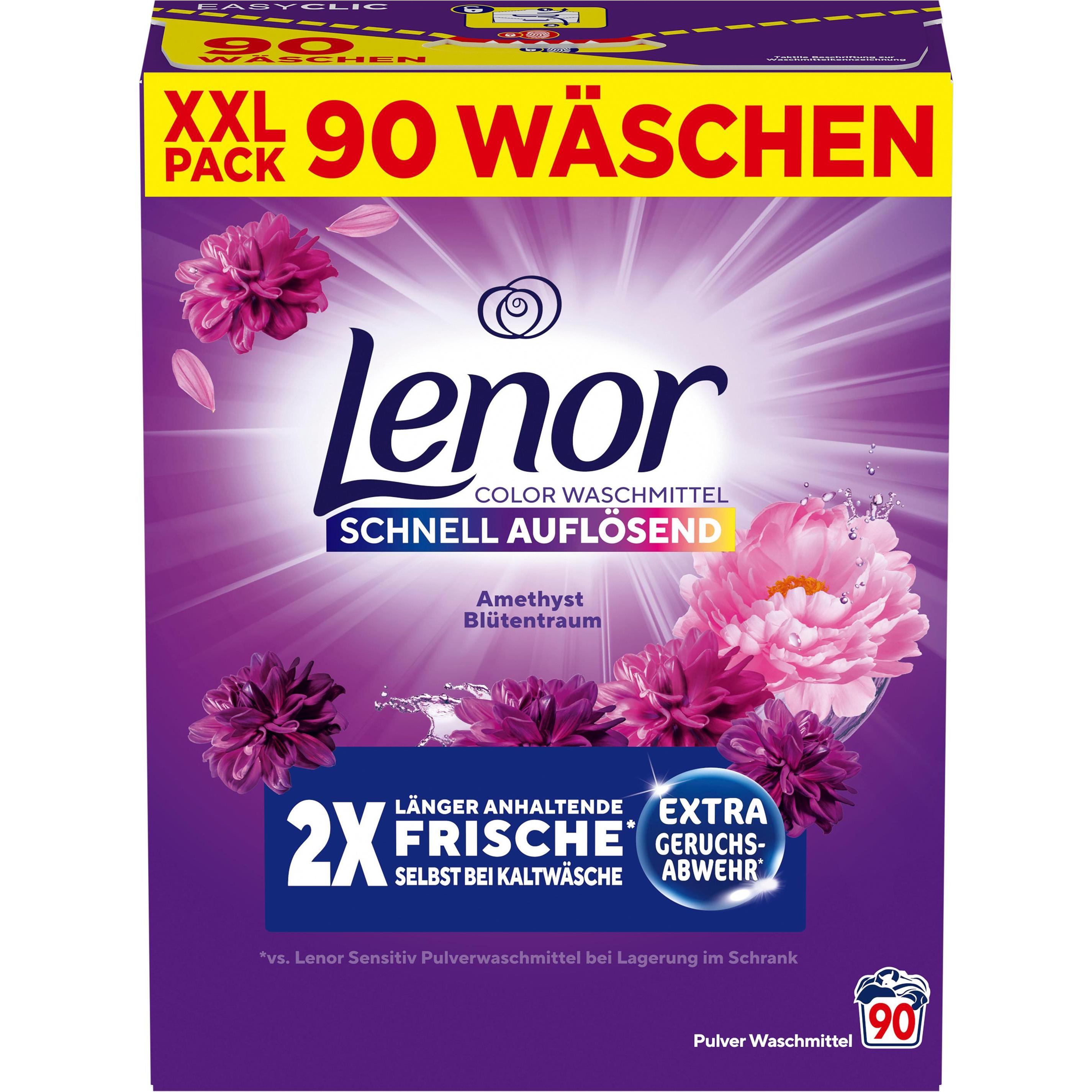 Lenor WM Pulver Amethyst & Blütentraum 4.5KG Waschmittel 90 WL, Bucato