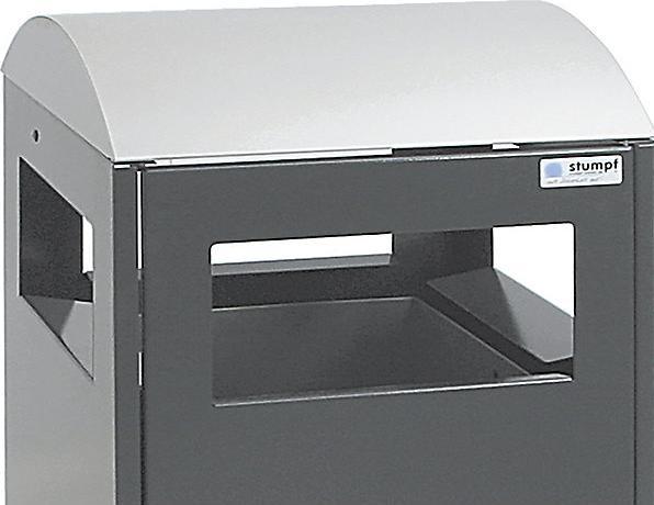 Actual product image Waste collector for outdoor areas, capacity 90 l, charcoal. (90 l)