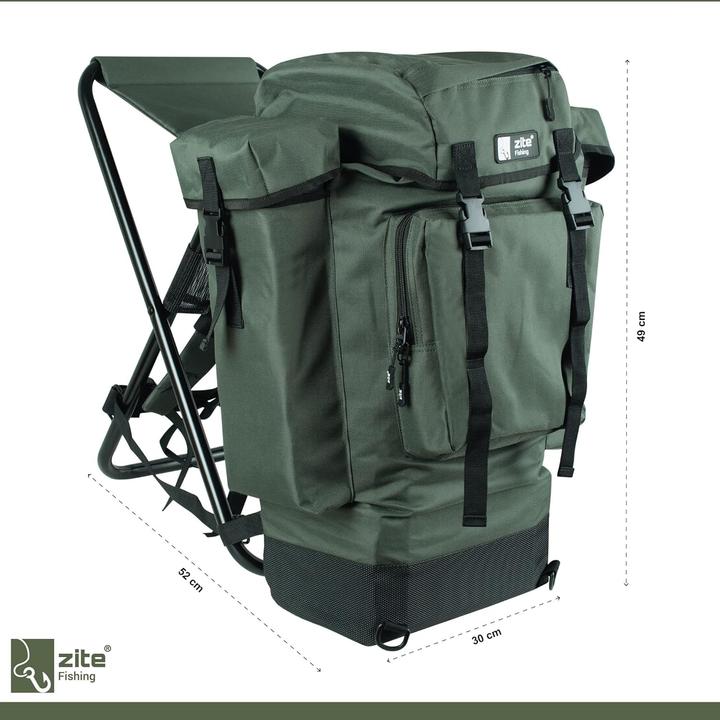 Image du produit Zite Sac à dos de pêche avec chaise