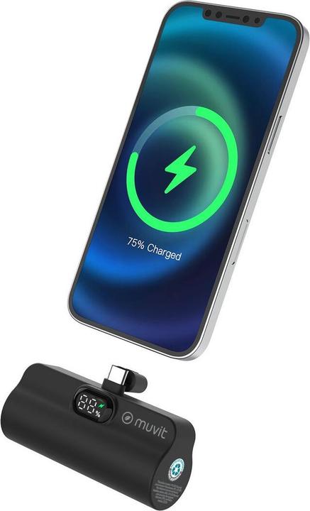 Immagine prodotto Muvit Powerbank for Change DP53D-R-PD Schwarz 5000 mAh (5000 mAh, 20 W)